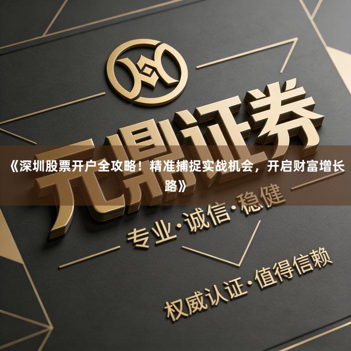 《深圳股票开户全攻略！精准捕捉实战机会，开启财富增长路》