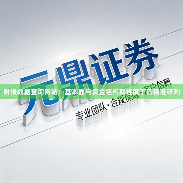 财报数据查询网站：基本面与资金结构双维度下的精准研判