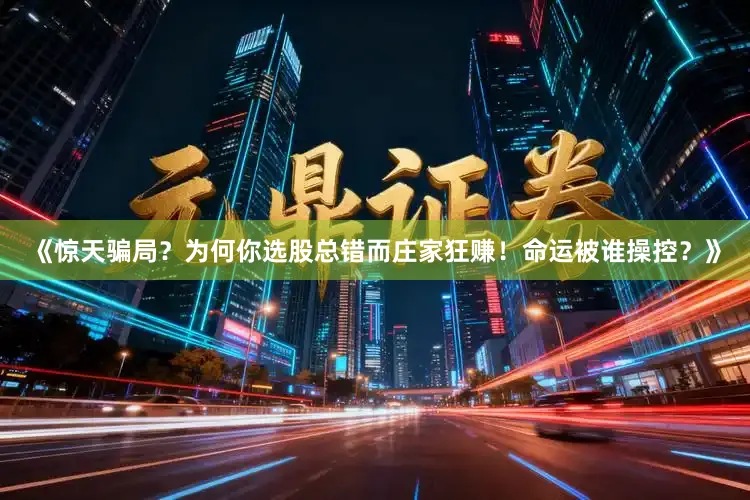 《惊天骗局？为何你选股总错而庄家狂赚！命运被谁操控？》